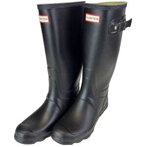 Women's Hunter boots black rubber tall (16") rain boots size 7